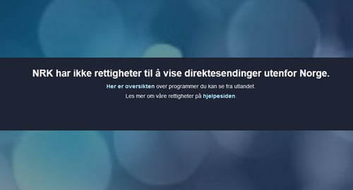 NRK live stream from abroad